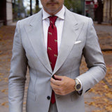 Red With Brown Fox Necktie