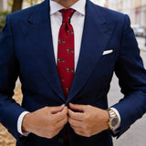 Red With Brown Dachshund Necktie