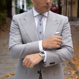 Light Blue With Brown Owl Necktie