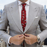 Red With Black White Panda Necktie