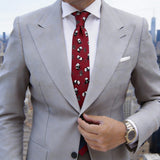 Red With Black White Panda Necktie