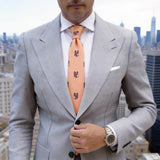 Orange With Brown Owl Necktie