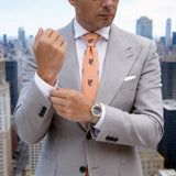 Orange With Brown Owl Necktie