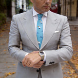 Blue With White Pelican & Fish Necktie