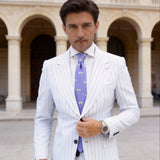 Purple With White Bee Necktie