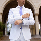 Purple With White Bee Necktie