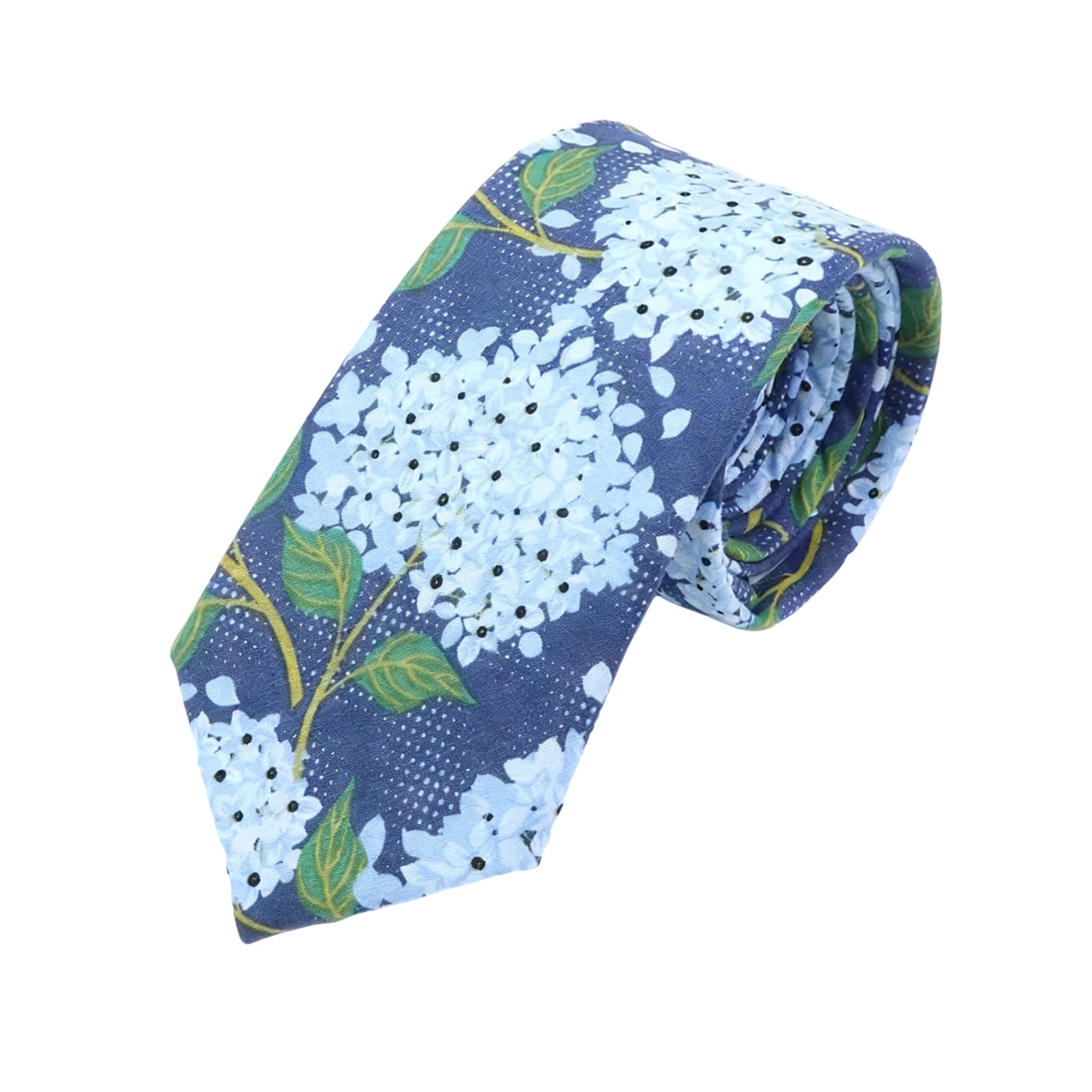 Blue Light Blue Floral Necktie