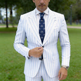 Blue with White Bicycle Necktie