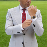 Red with Blue Bicycle Necktie