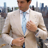 Light Blue With Blue Lighthouse Necktie