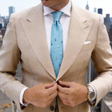 Light Blue With Blue White Lighthouse Necktie