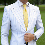 Yellow With White Lighthouse Necktie