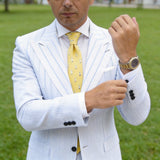 Yellow With White Lighthouse Necktie