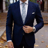 Light Gray with White Money Bag Necktie