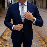 Light Gray with White Money Bag Necktie