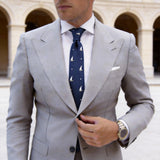 Blue With White Sailboat Dot Necktie