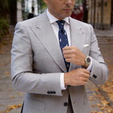 Blue With White Sailboat Dot Necktie