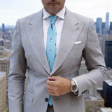 Light Blue with White Sailboat & Polka Dot Necktie