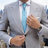 Light Blue with White Sailboat & Polka Dot Necktie