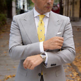 Yellow With Blue-White Sailboat Necktie