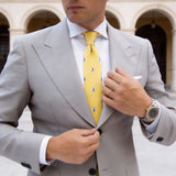 Yellow With Blue-White Sailboat Necktie