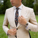 Dark Blue with Colorful Paisley Necktie