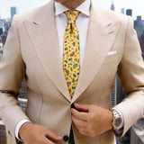 Yellow With Colorful Paisley Necktie