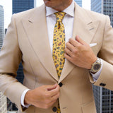 Yellow With Colorful Paisley Necktie