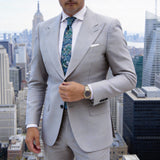 Navy With Green Paisley Necktie