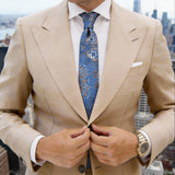 Blue With Brown Paisley Necktie