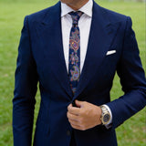 Navy With Colorful Paisley Necktie
