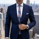 Blue With Pink Paisley Necktie