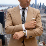 Black With Beige Paisley Necktie