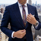 Brown With Purple Paisley Necktie