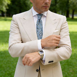 Gray With Blue Paisley Necktie