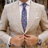 Purple With Multicolor Paisley Necktie