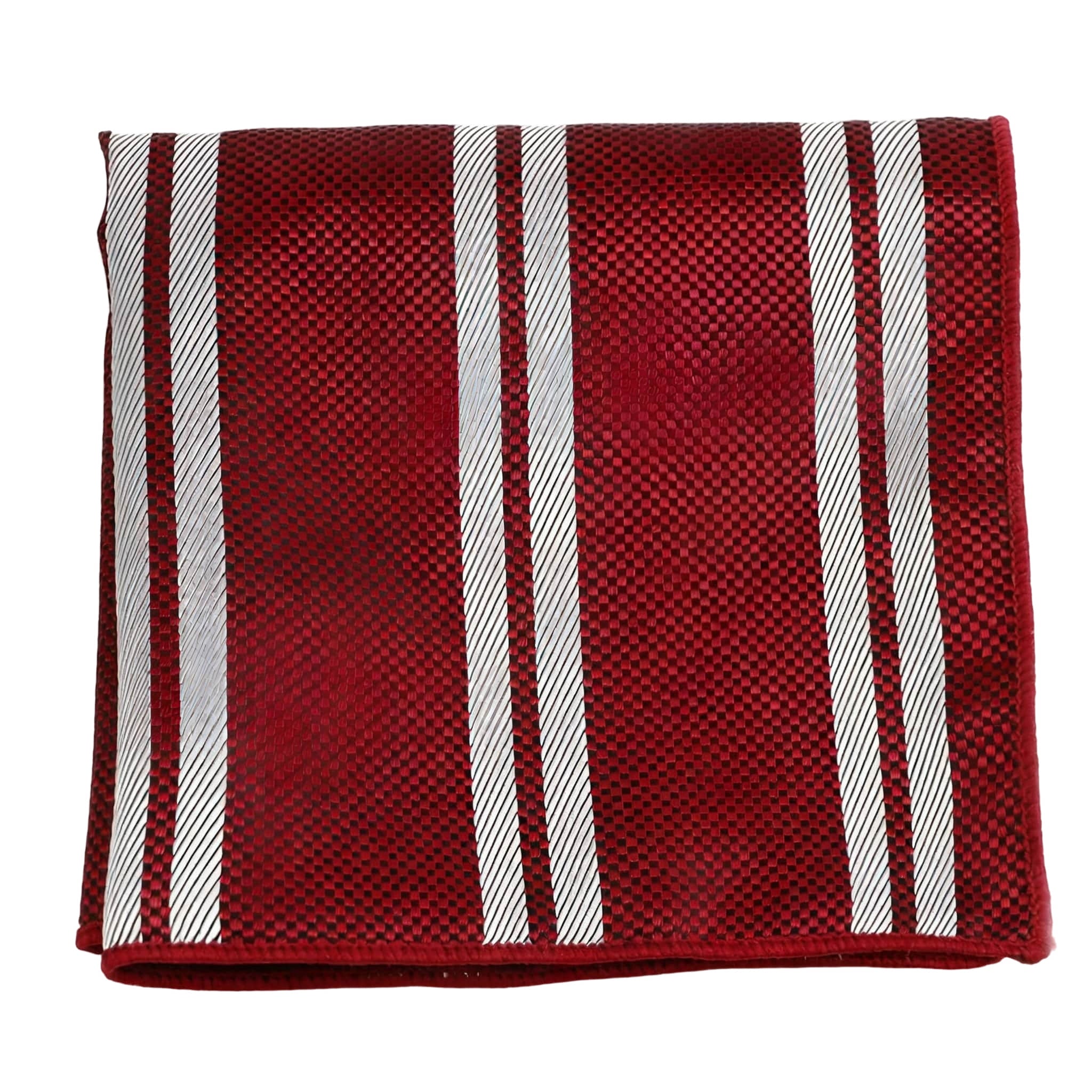 Red White Striped Pocket Square