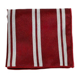 Red White Striped Pocket Square