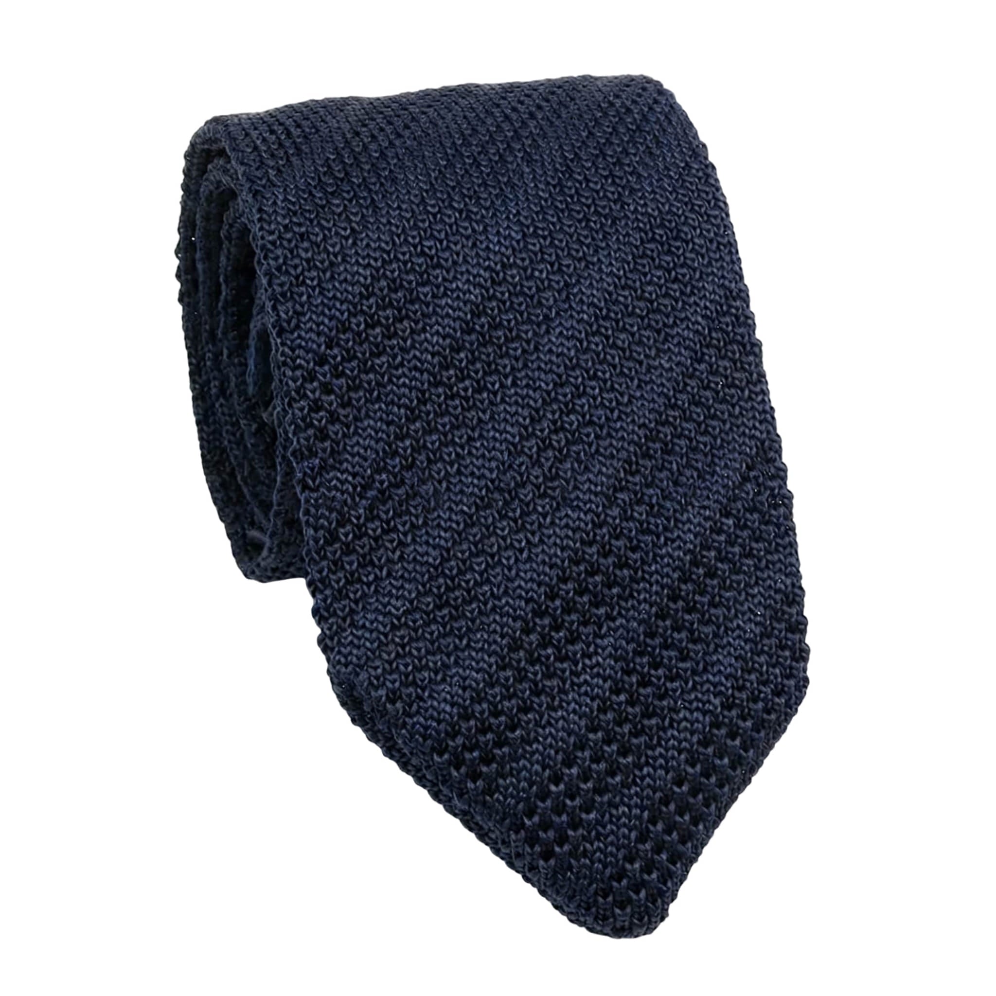 Navy Blue Solid Necktie