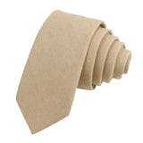 Khaki Brown Solid Necktie