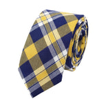 Yellow Blue Plaid Tie