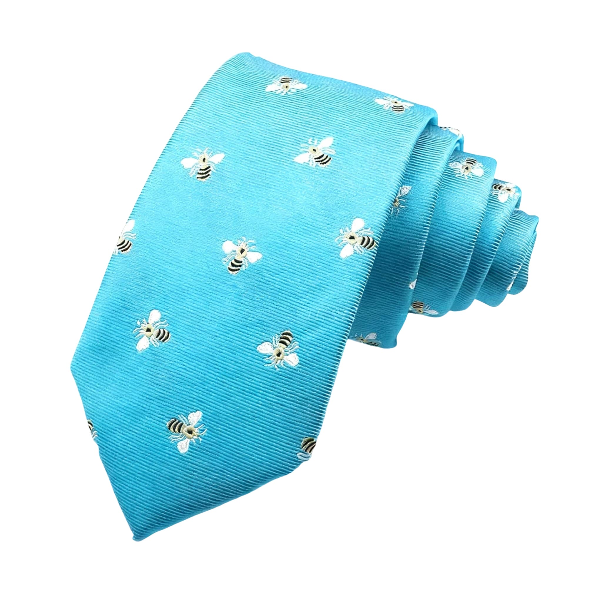 Aqua Yellow Bee Necktie