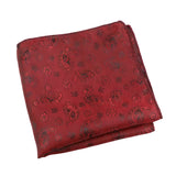 Red Black Paisley Pocket Square