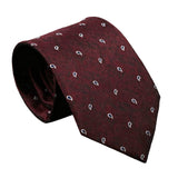 Maroon White Paisley Necktie