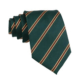 Green Brown Striped Necktie
