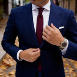 Burgundy Red Polka Dot Necktie