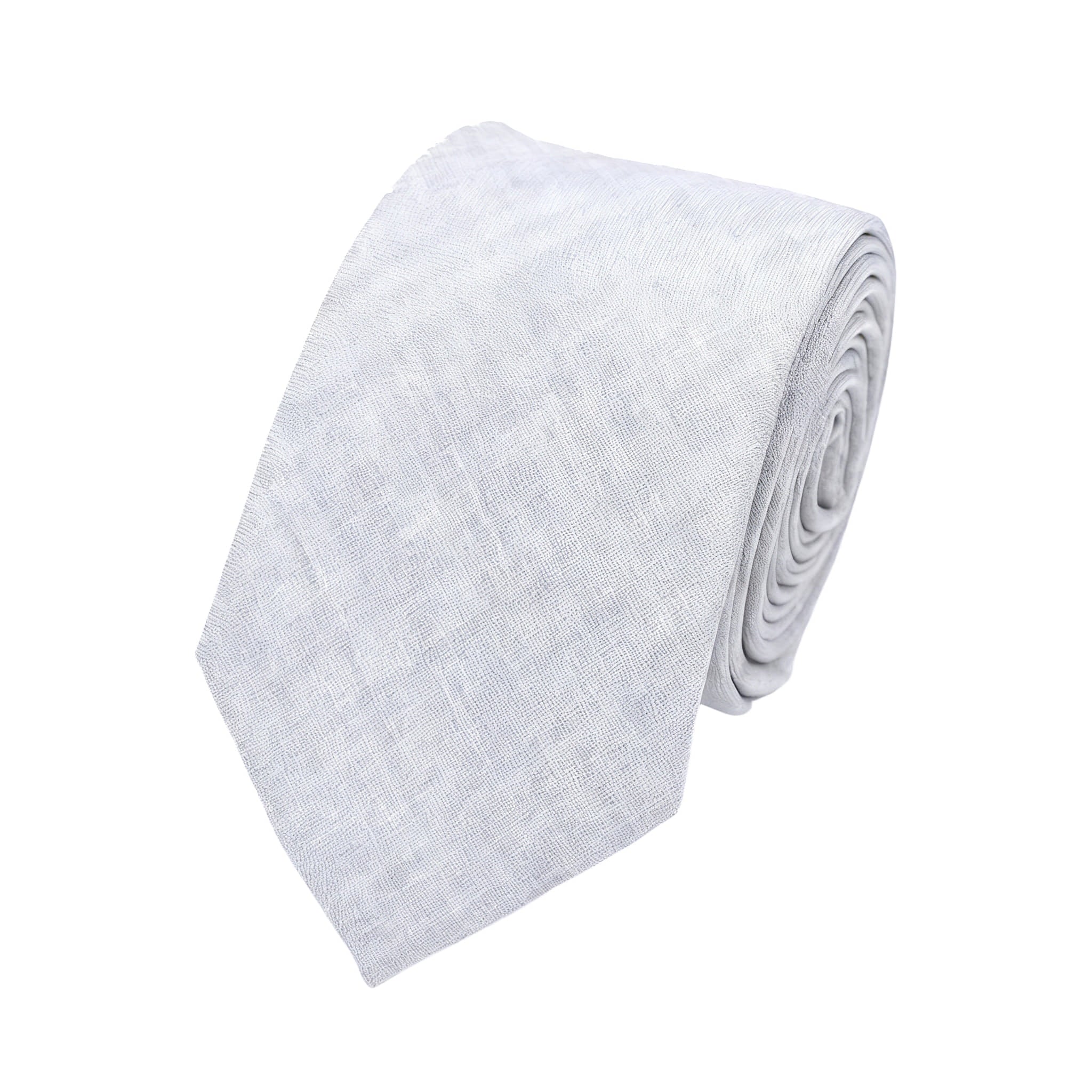 Gray White Textured Necktie
