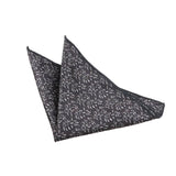 Gray White Floral Pocket Square