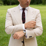 Black Red Floral Necktie