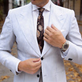 Black Brown Floral Necktie